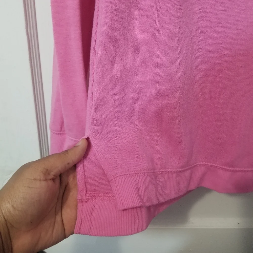 Justice Pink & Silver Novelty Dog Bicycle Print Longsleeve Crewneck Sweater